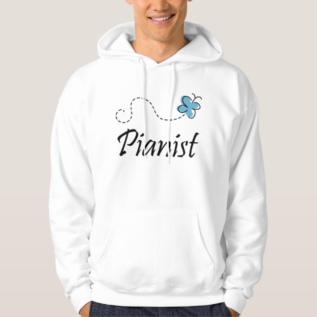 Butterfly Piano Sweatshirt with hood (Front)