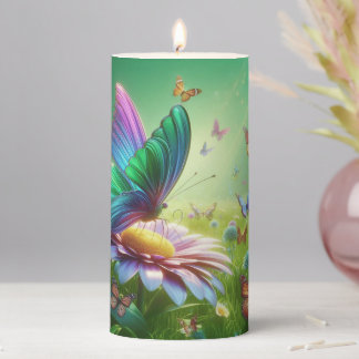 Butterfly  pillar candle