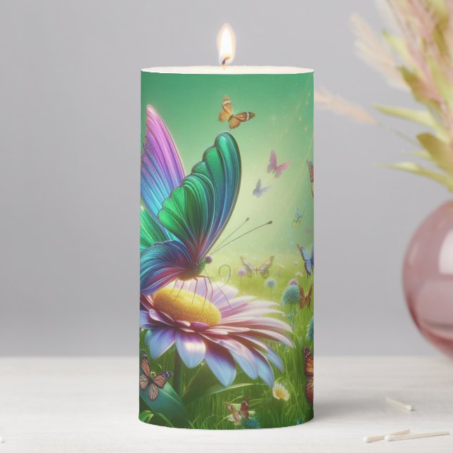 Butterfly  pillar candle (In Situ)
