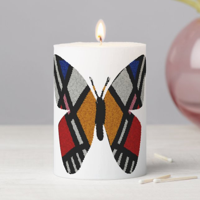 Butterfly Pillar Candle (In Situ)