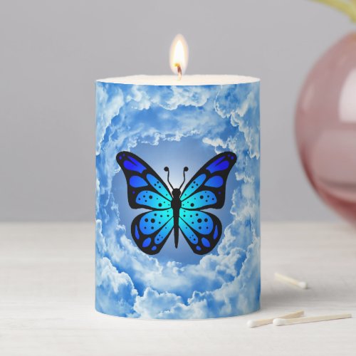 Butterfly Pillar Candle