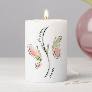 Butterfly Pillar Candle Choose Freedom Quote