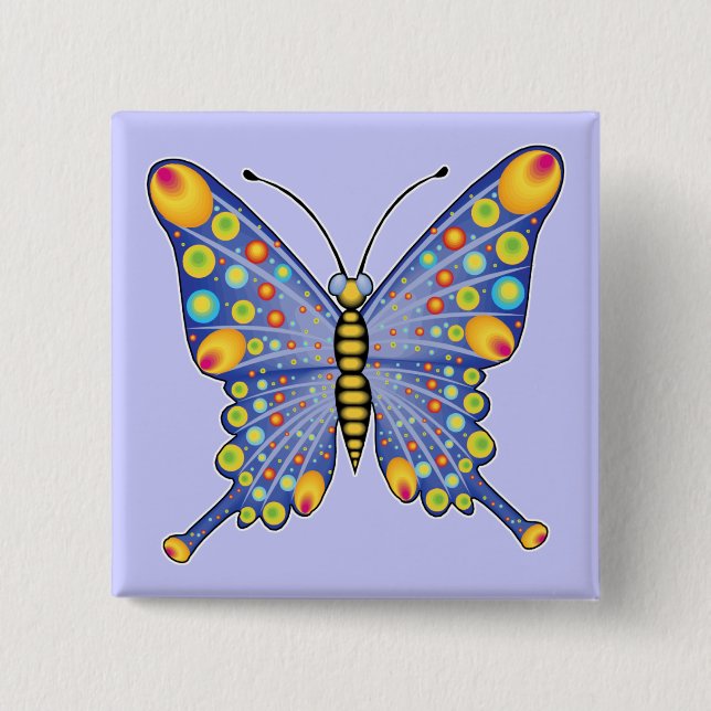 Butterfly Pinback Button (Front)