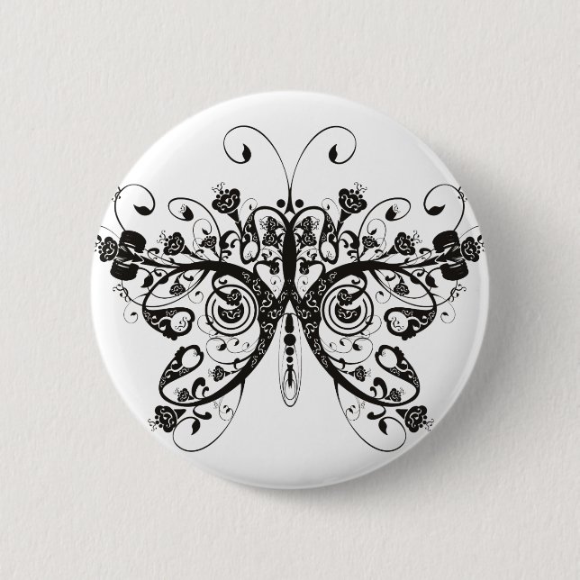 Butterfly Pinback Button (Front)