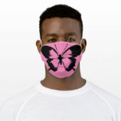Butterfly | Pink Adult Cloth Face Mask (Worn)
