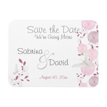 Butterfly Pink Chrysanthemums Save The Date Magnet by Wedding_Trends at Zazzle