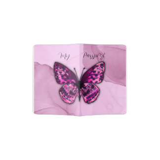 Butterfly Pink Passport Holders