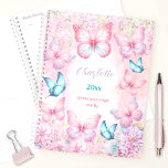 Butterfly Pink Purple Colorful Floral Girly Name Planner<br><div class="desc">Cute planner full of butterflies in lovely happy shades of pink,  purple,  light green,  and turquoise blue. Perfect for any girly heart out there,  easily personalize all the text or leave it blank. - Kate Eden Art</div>