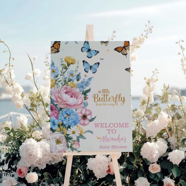 Butterfly Pink Rose Garden Girl Foam Board (Creator Uploaded)