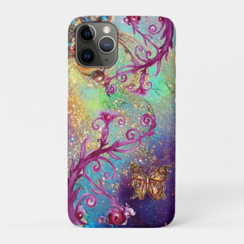 BUTTERFLY PLANT  MAGIC SWIRLS IN SPARKLE blue iPhone 11 Pro Case
