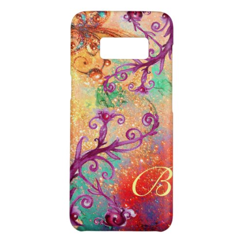 BUTTERFLY PLANT  MAGIC SWIRLS IN SPARKLE MONOGRAM Case_Mate SAMSUNG GALAXY S8 CASE