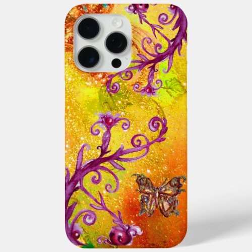 BUTTERFLY PLANT  MAGIC SWIRLS IN SPARKLE Yellow iPhone 15 Pro Max Case