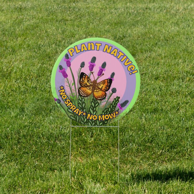 Butterfly Pollinator Garden Yard Sign (Insitu)