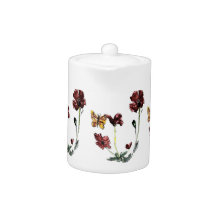 Butterfly Poppy Flowers Floral Art