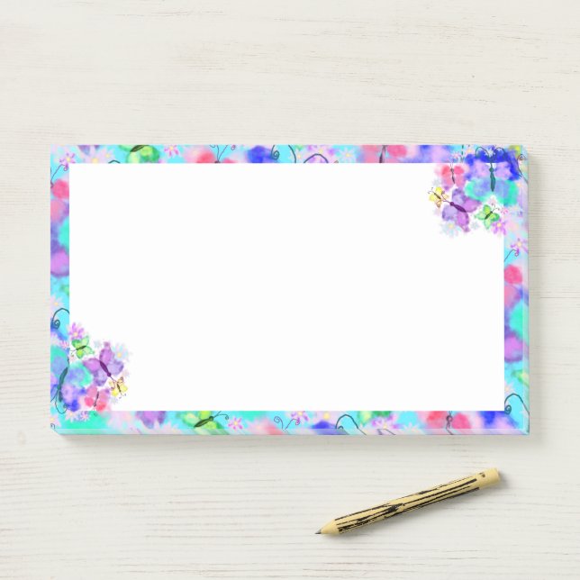 Butterfly Post it Notes Flying Butterflies (On Desk)