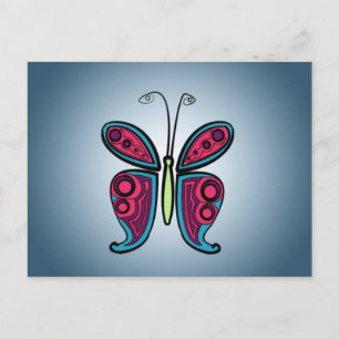 butterfly postcard