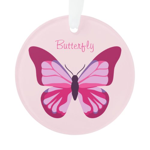Butterfly Pretty Pink Purple Ornament