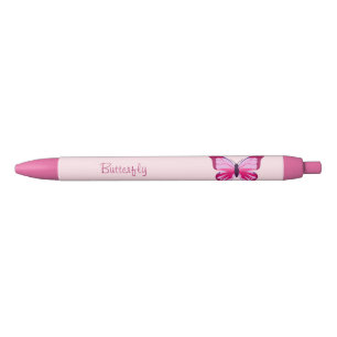 Butterfly Pretty Pink Purple Pen