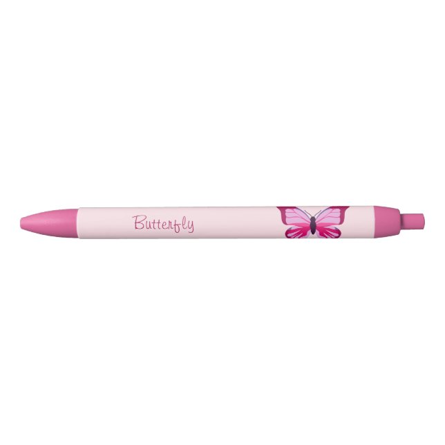 Butterfly Pretty Pink Purple Pen (Front)