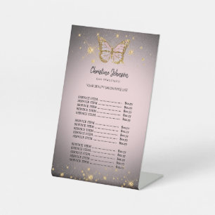 butterfly price list pedestal sign