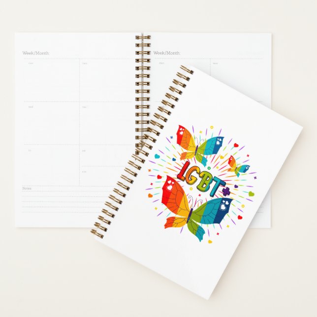 Butterfly Pride Love is Love LGBT Awareness Planner (Display)