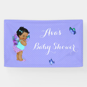 Butterfly Princess Baby Girl Purple Lavender Banner