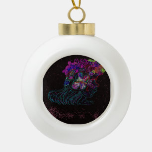 Butterfly Princess Ceramic Ball Christmas Ornament