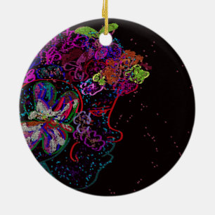 Butterfly Princess Ceramic Ornament