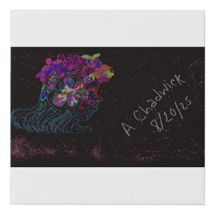 Butterfly Princess Faux Canvas Print