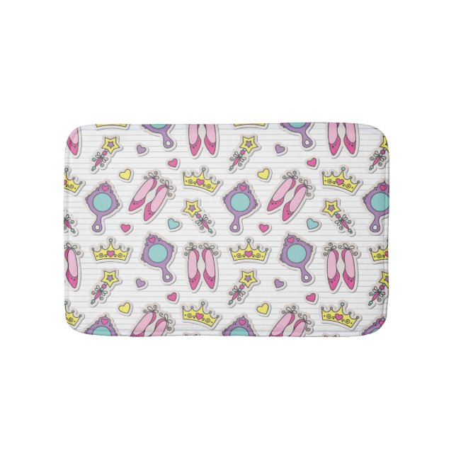 butterfly princess pattern bath mat (Front)
