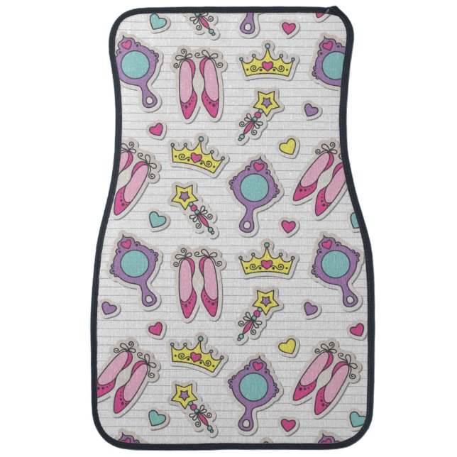 butterfly princess pattern car mat (Front)