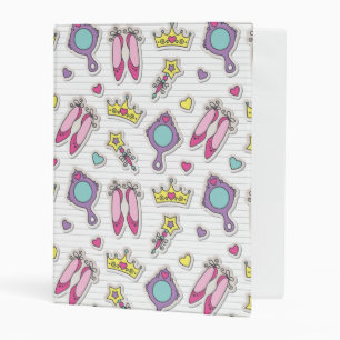 butterfly princess pattern mini binder
