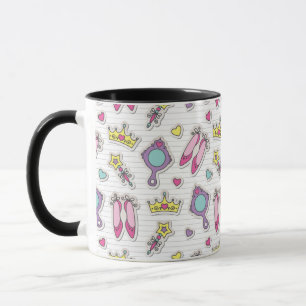 butterfly princess pattern mug