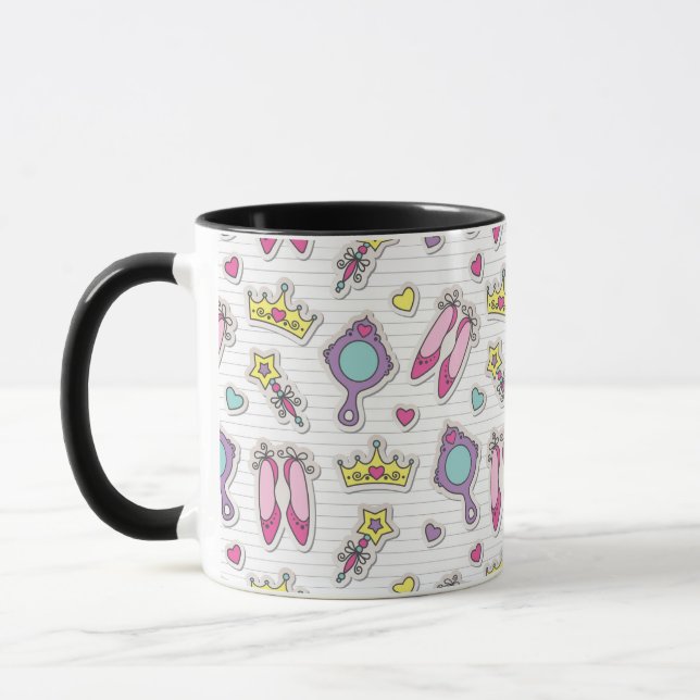 butterfly princess pattern mug (Left)
