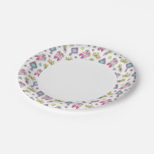 butterfly princess pattern paper plates