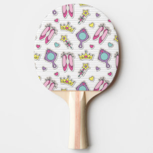 butterfly princess pattern Ping-Pong paddle