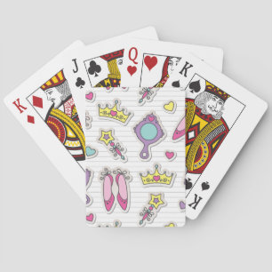 butterfly princess pattern poker cards