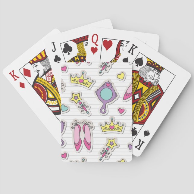 butterfly princess pattern poker cards (Back)