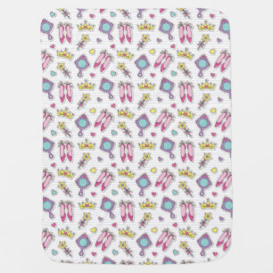 butterfly princess pattern stroller blanket