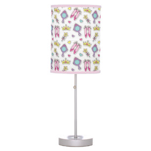 butterfly princess pattern table lamp