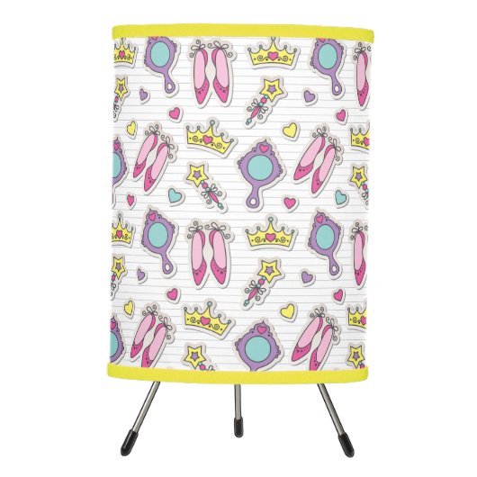 butterfly princess pattern tripod lamp (Front)