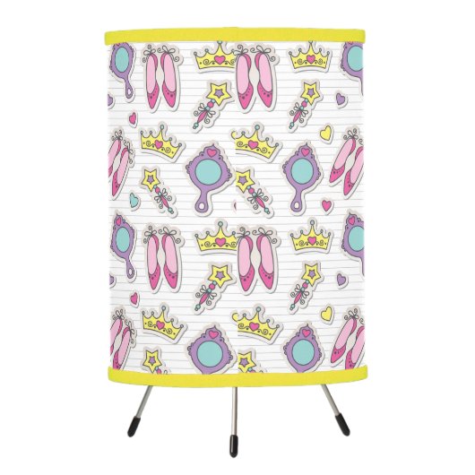 butterfly princess pattern tripod lamp (Back)