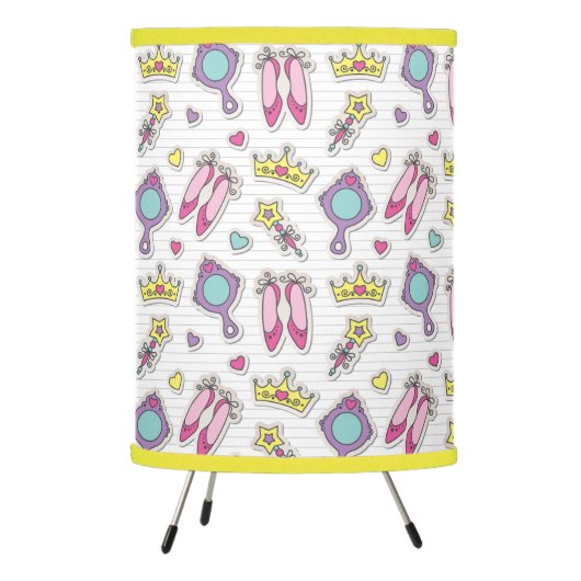 butterfly princess pattern tripod lamp (Left)
