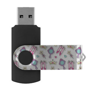 butterfly princess pattern USB flash drive