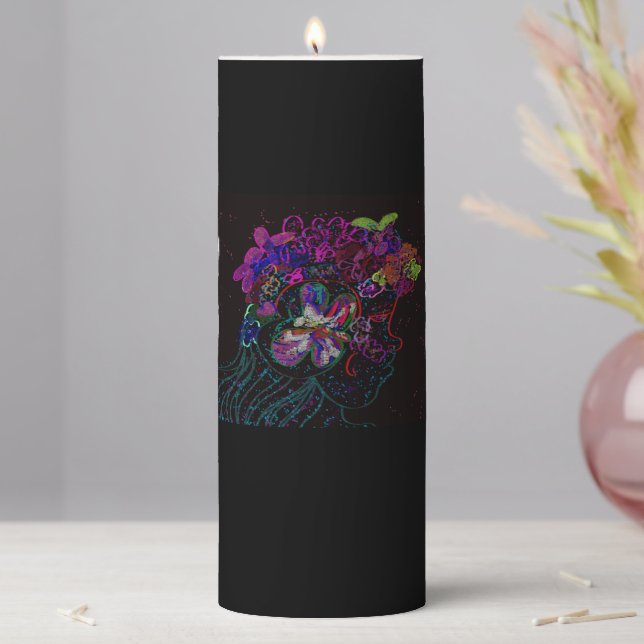 Butterfly Princess Pillar Candle (In Situ)