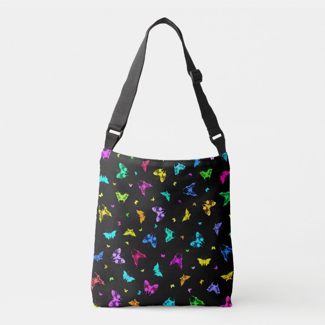 Butterfly Print  Crossbody Bag (Front)