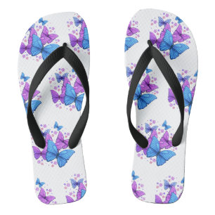 Butterfly Print Flip Flops