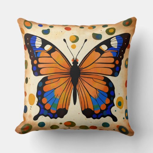 Butterfly printed Throw Pillow