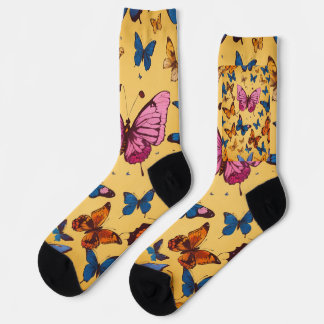 Butterfly printing socks