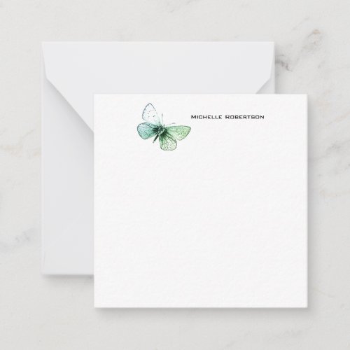 Butterfly Professional Minimalist Plain Modern Note Card